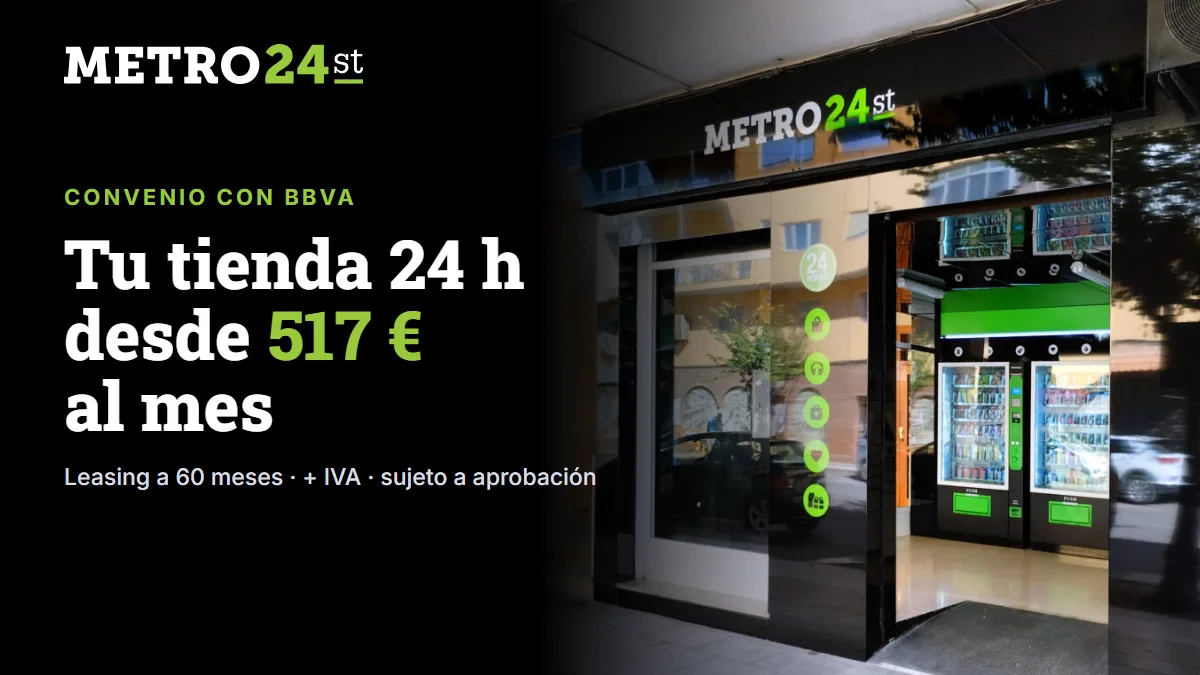 Tu tienda 24 horas con leasing BBVA: cuotas desde 517 € al mes