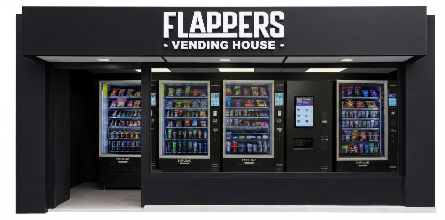 Fachada de tienda FLAPPERS — marca instalada