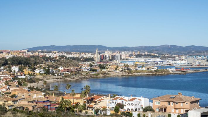 The Bay of Algeciras. Gibraltar. Province of Cadiz, Andalusia, Spain. The Bay of Algeciras. Gibraltar. Province of Cadiz, Andalusia, Spain.